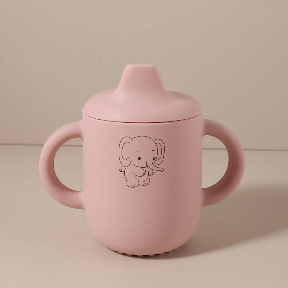 1PC Personalized Customization Name Pattern Silicone Sippy Cup for Babies/Toddlers Baby Cups Custom Water Bottle