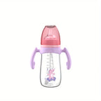 300ml baby bottle, specially designed for infants, easy to hold and clean, with handles for convenient outdoor use