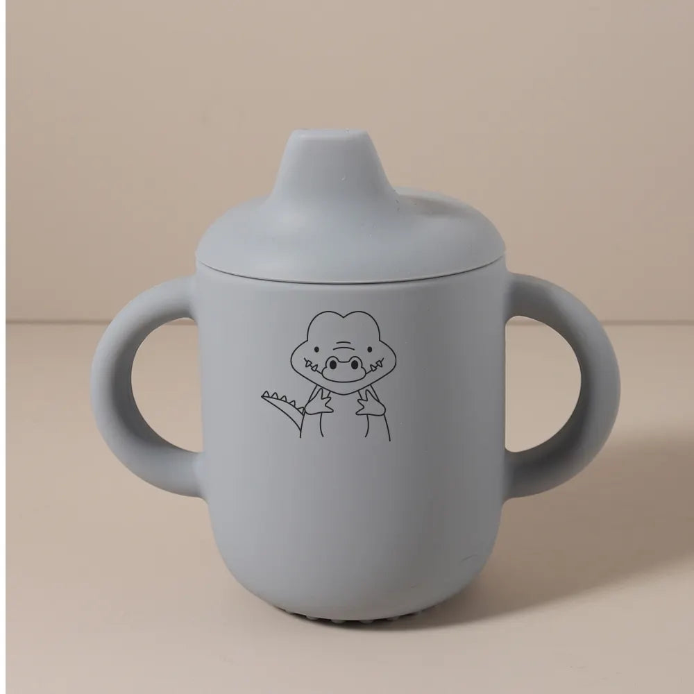 1PC Personalized Customization Name Pattern Silicone Sippy Cup for Babies/Toddlers Baby Cups Custom Water Bottle