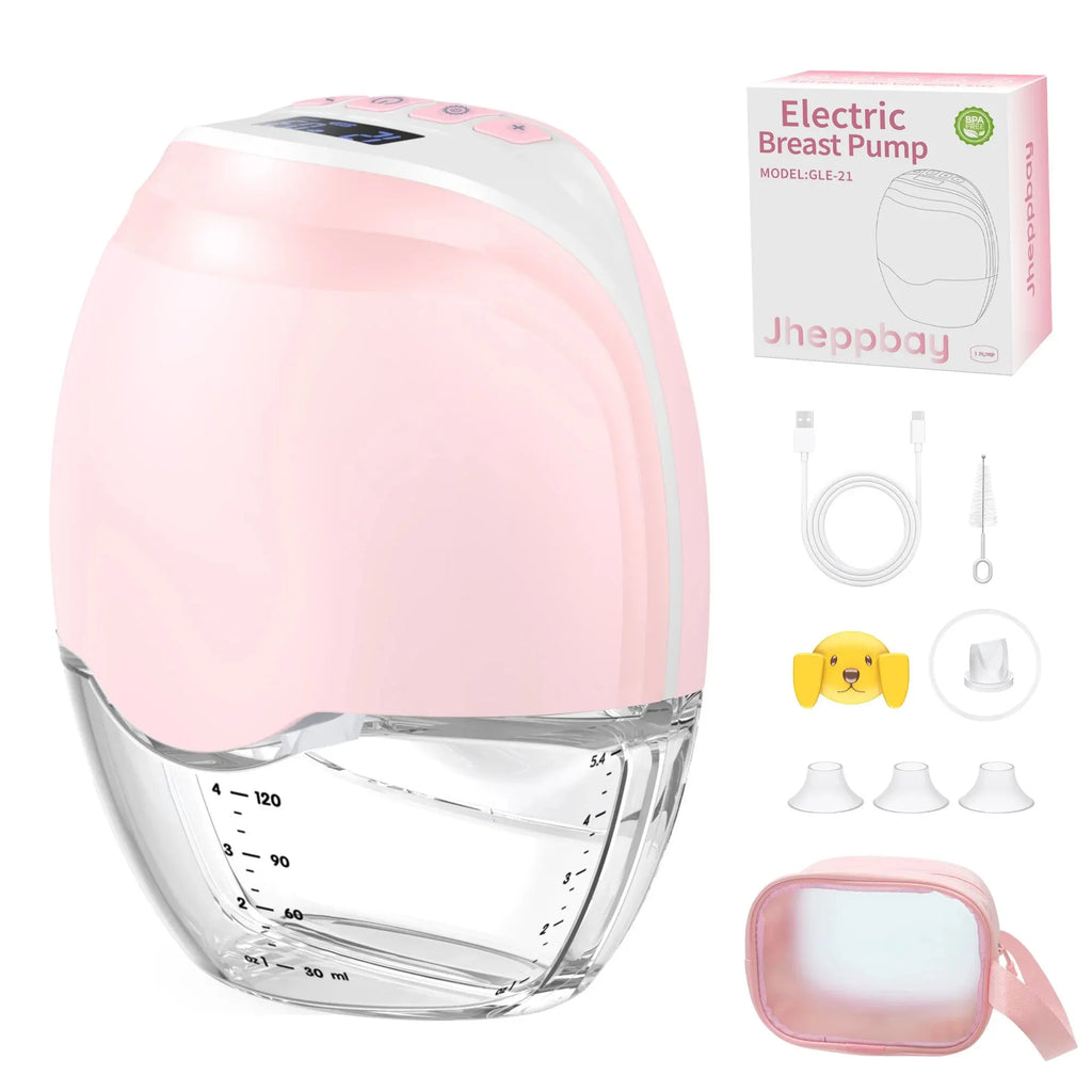 Wearable Breast Pump Electric Breastpumps Hands Free Comfort Milk Collector Lightweight with LED Display 3 Modes & 12 Levels