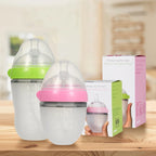 Silicone Baby Bottles for Newborn Baby  Anti Colic Infant Bottles Wide Neck  Nipple Slow Flow Breastfeeding Toddler Bottles 1PC