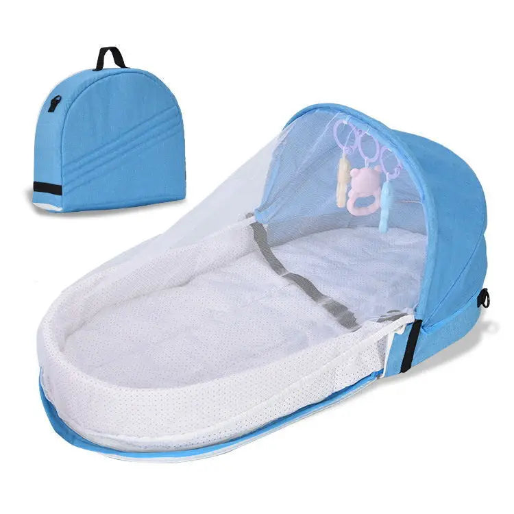 Portable Travel Baby Crib Foldable Baby Cot Nest Multi-function Baby Bed with Protection Mosquito Net Cradle for Newborns Crib