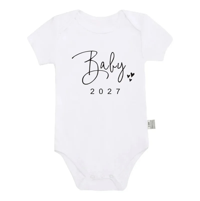 Body Bébé "Baby Coming Soon 2027" – Annonce de Grossesse Originale
