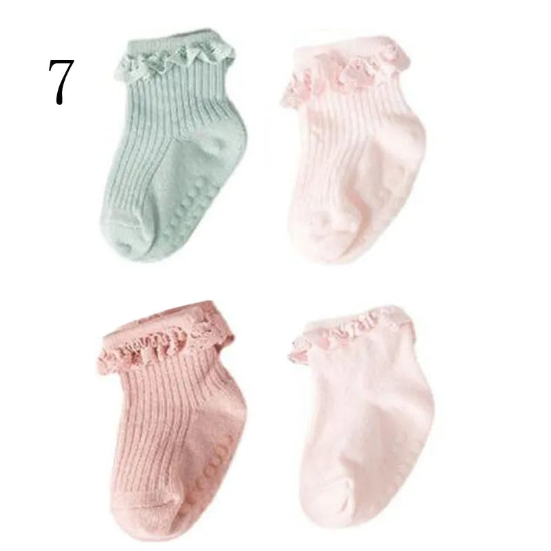 Lot 4 Chaussettes Bébé – Hiver Coton