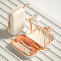 Silicone Bottle Brush Pacifier Brush with Storage Box Draining Rack Straw Brush for Baby Bottles Home Travel Cleaning Kit Safe