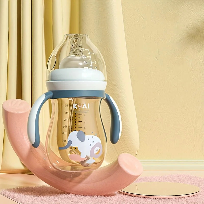 Durable Polypropylene Baby Bottle with Handle - Wide Caliber, Easy to Handle, Suitable for Newborn Feeding Bottles