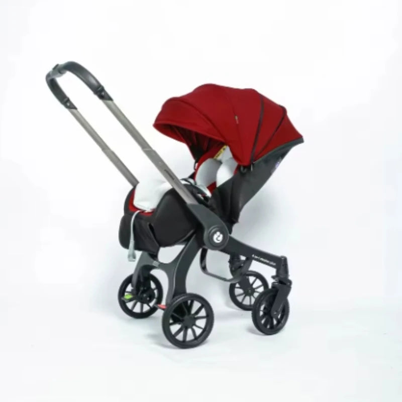 EU in Stock 4In1 Baby Stroller, Multifunctional Stroller Foldable with Car Seat Baby Car Carriage Portable Baby Stroller 3in1