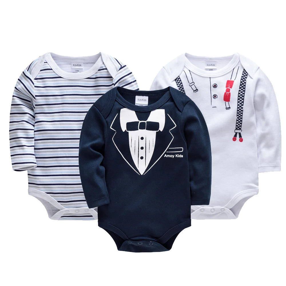 Body Bébé – 3/6 pcs Coton Manche Longue