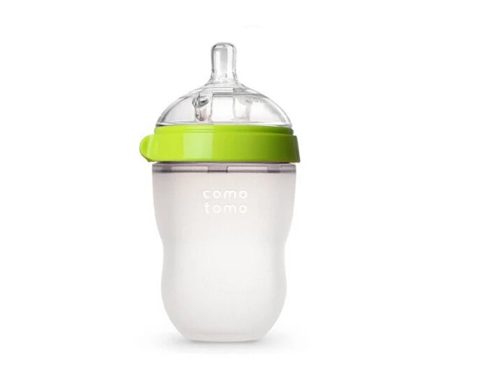 Baby Bottles 2 Pack BPA free Feeding bottle children kids Silicone Baby Bottle Green/Pink 5 oz and 8 oz