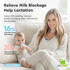 MAMIJOY 2PCS Wearable Electric Breast Pumps 4 Modes＆12 Levels Hands Free Breast Pump 40dB Low Noise Free 19/24mm Flange DEB26D