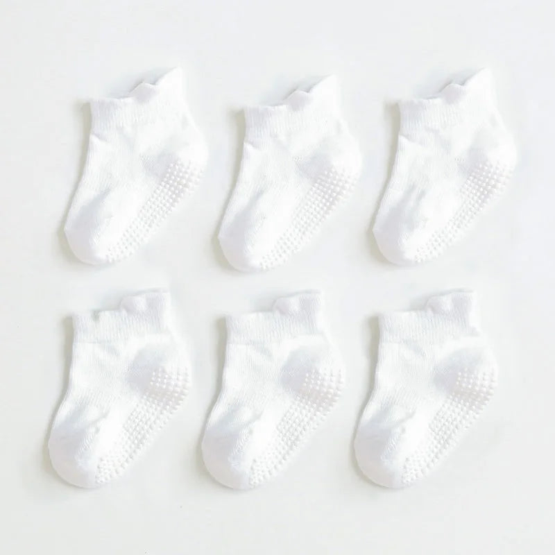 Lot 6 Chaussettes Bébé – Anti-glisse