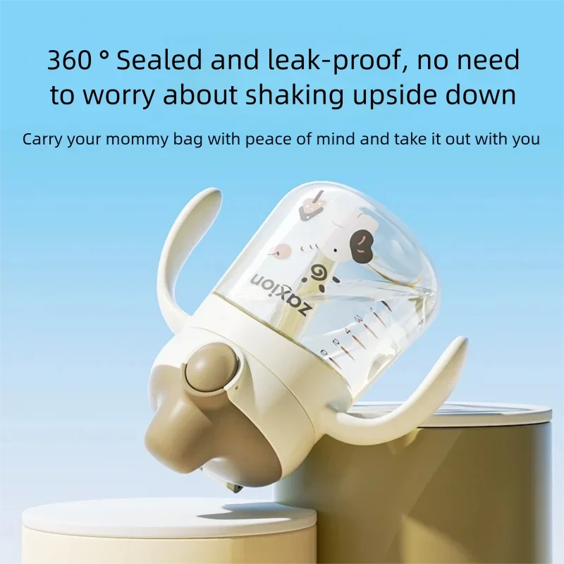 For 0-3Y Baby Anti Choking Bottle PPSU Safe Material Cup 240ML Baby Straight Straw Learning Drink Cup Kids Water Bottles