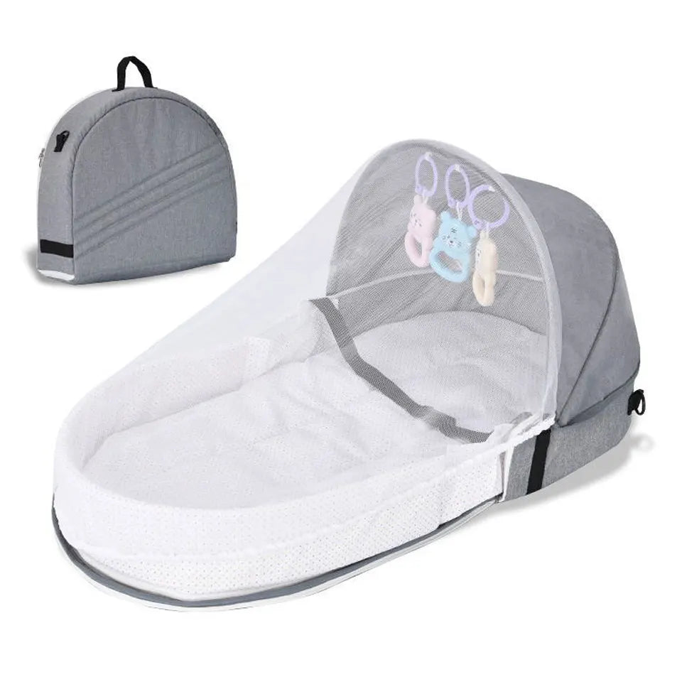 Portable Travel Baby Crib Foldable Baby Cot Nest Multi-function Baby Bed with Protection Mosquito Net Cradle for Newborns Crib