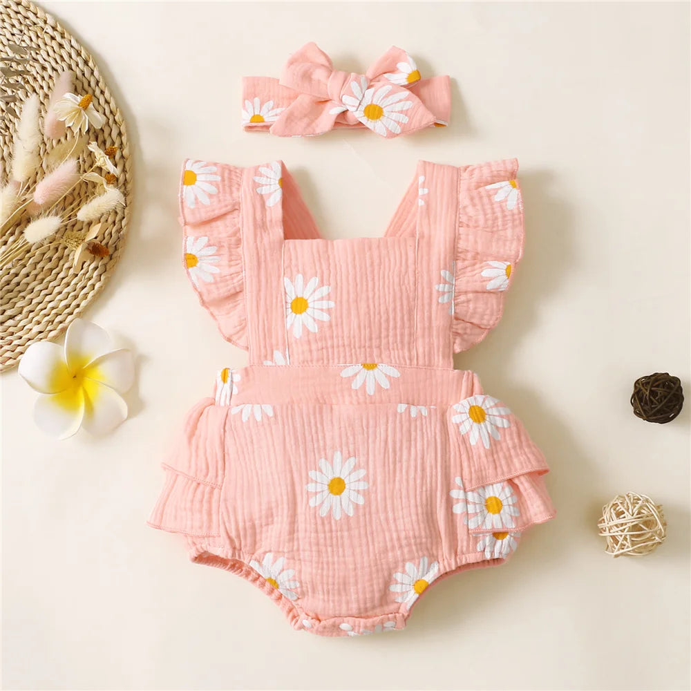 Tenue Bébé – Body Volants + Bandeau