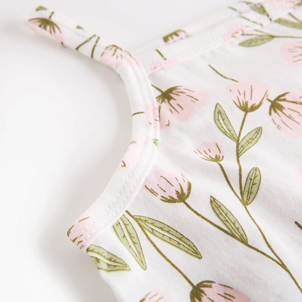 Body Bébé Fille Été – Combinaison Fleurie Sans Manches avec Bandeau