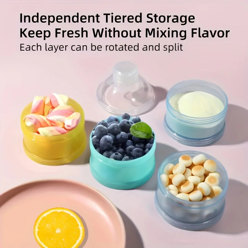 Portable Baby Formula Milk Powder Box Small Size Food Storage Container Sealed Baby Food Organizer for Outings And Solid Foods