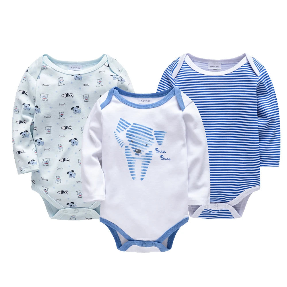 Body Bébé – 3/6 pcs Coton Manche Longue