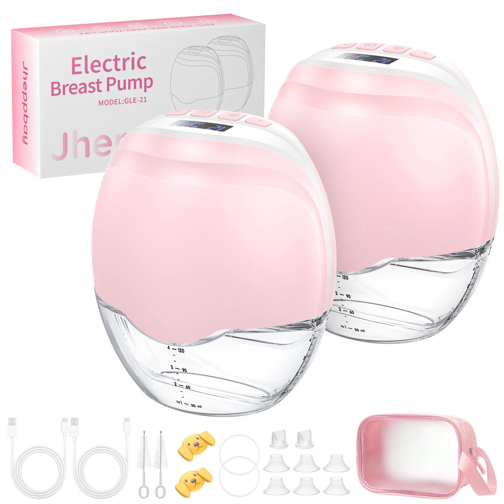 Wearable Breast Pump Electric Breastpumps Hands Free Comfort Milk Collector Lightweight with LED Display 3 Modes & 12 Levels