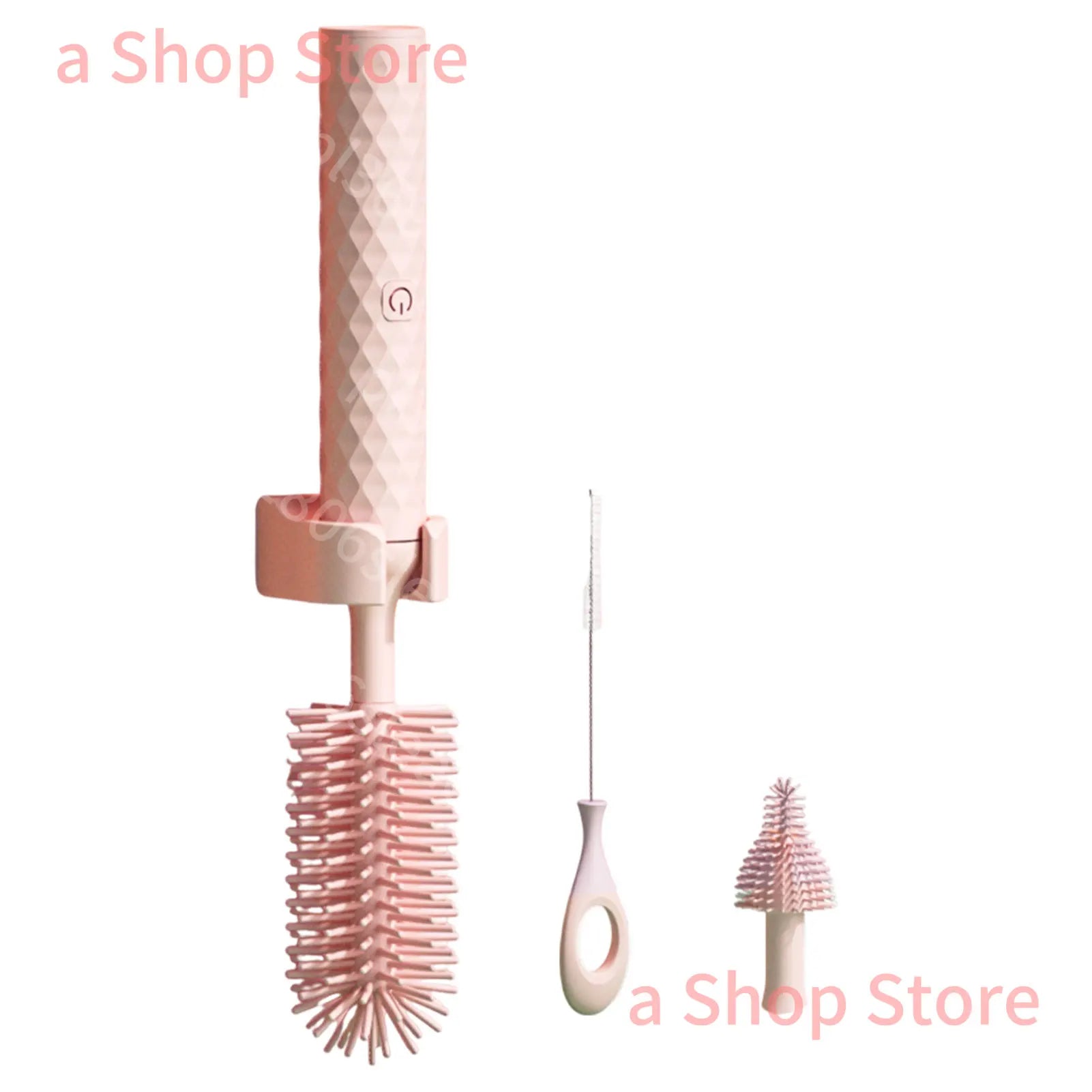 Portable 360 Silicone Bottle Washer Brush Travel Cleaner Set Electric Baby Bottle Cleaning Brush