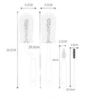 3-Piece Silicone Bottle Brush 360° Rotating Baby Nipple Brush Washing Cup Brush Bottle Cleaning Brush Set