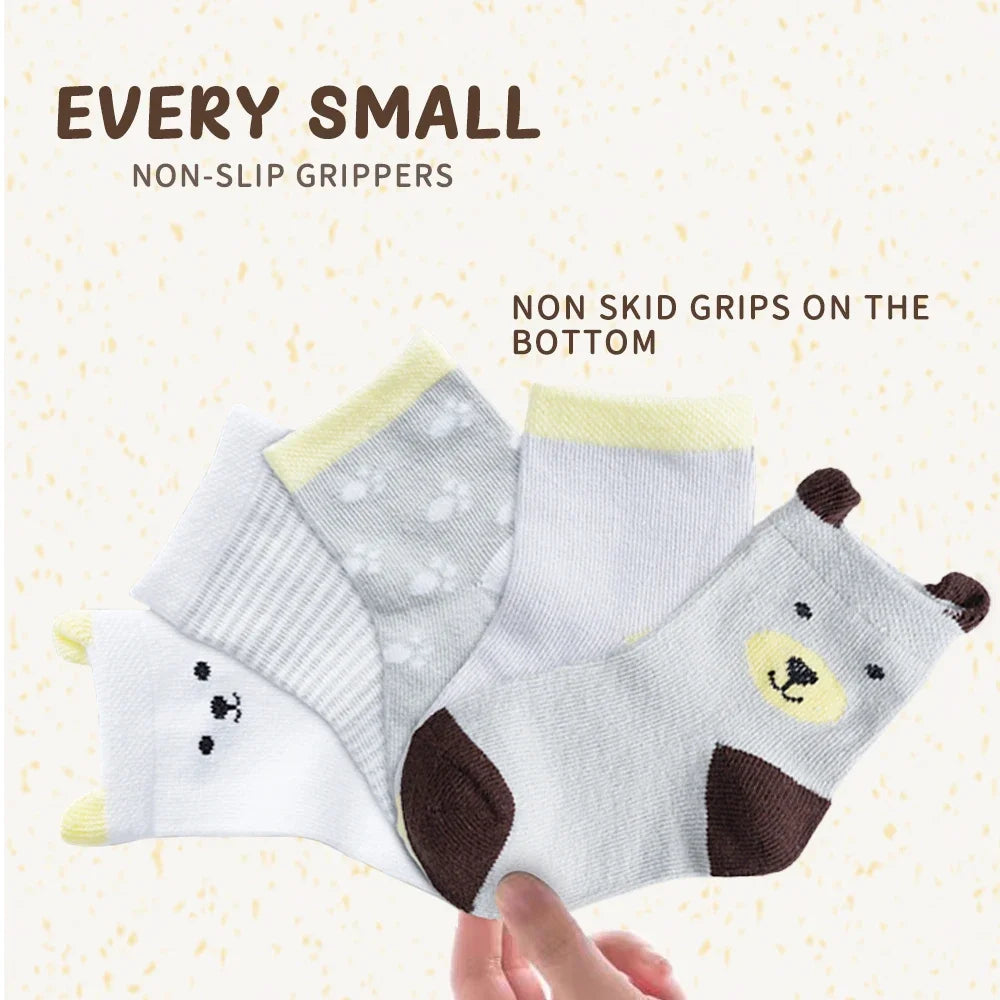 Lot 5 Chaussettes Bébé – Grip Hiver